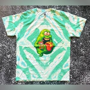 Acid Washed Ghost Buster ‘SLIMER’ 1/1 Custom Streetwear T-Shirt Size Large